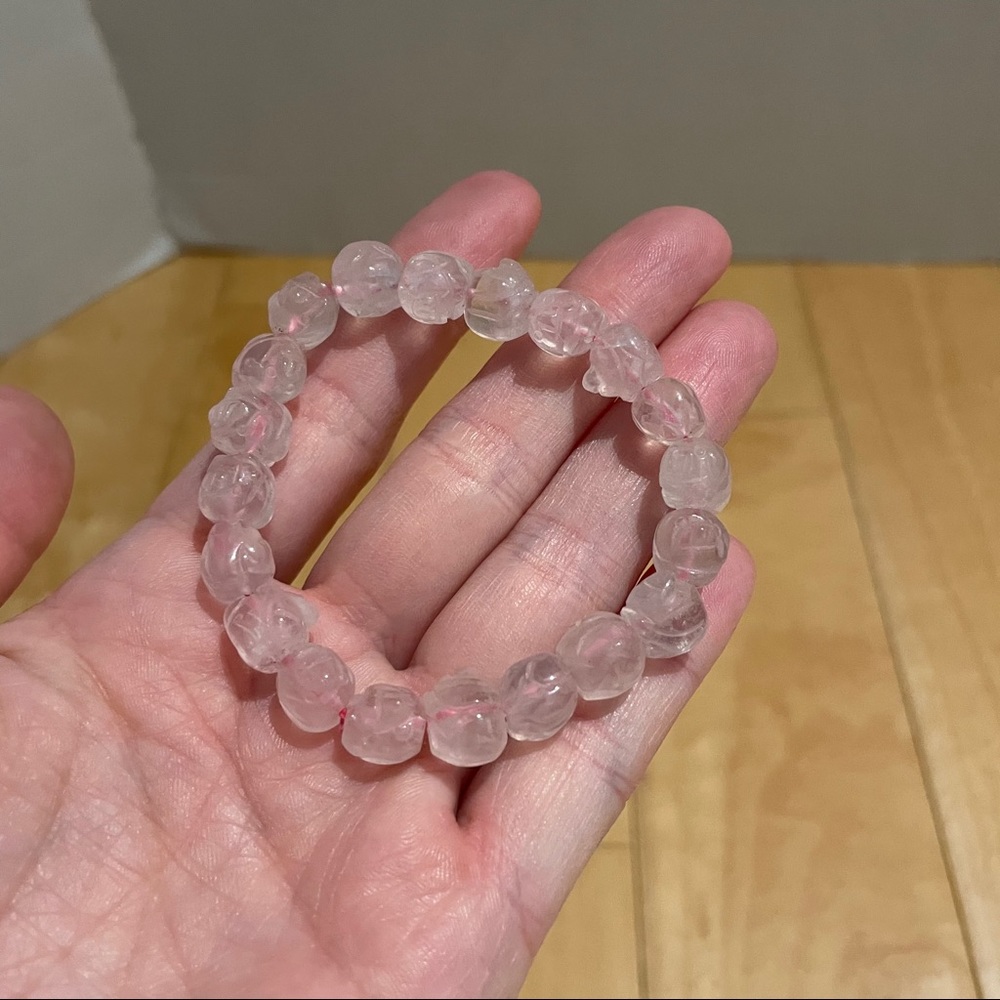 Rose quartz piggy bracelet